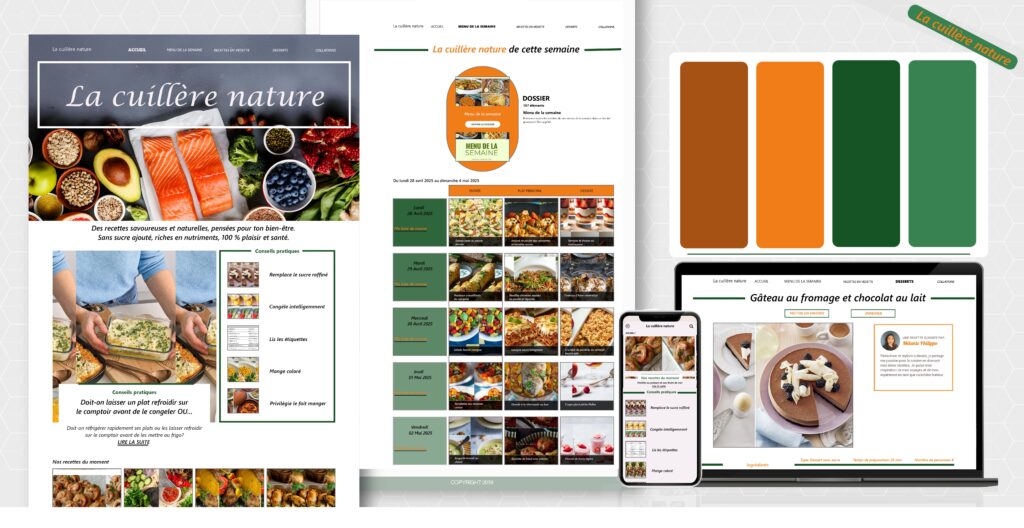 Image site web pour recettes culinaires