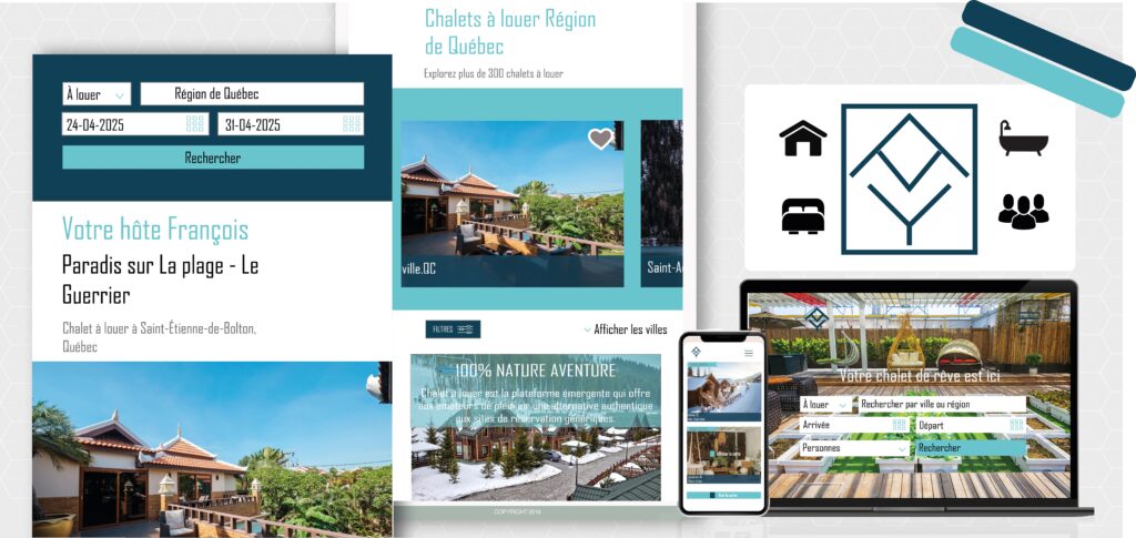 Image pour un site de location des chalets